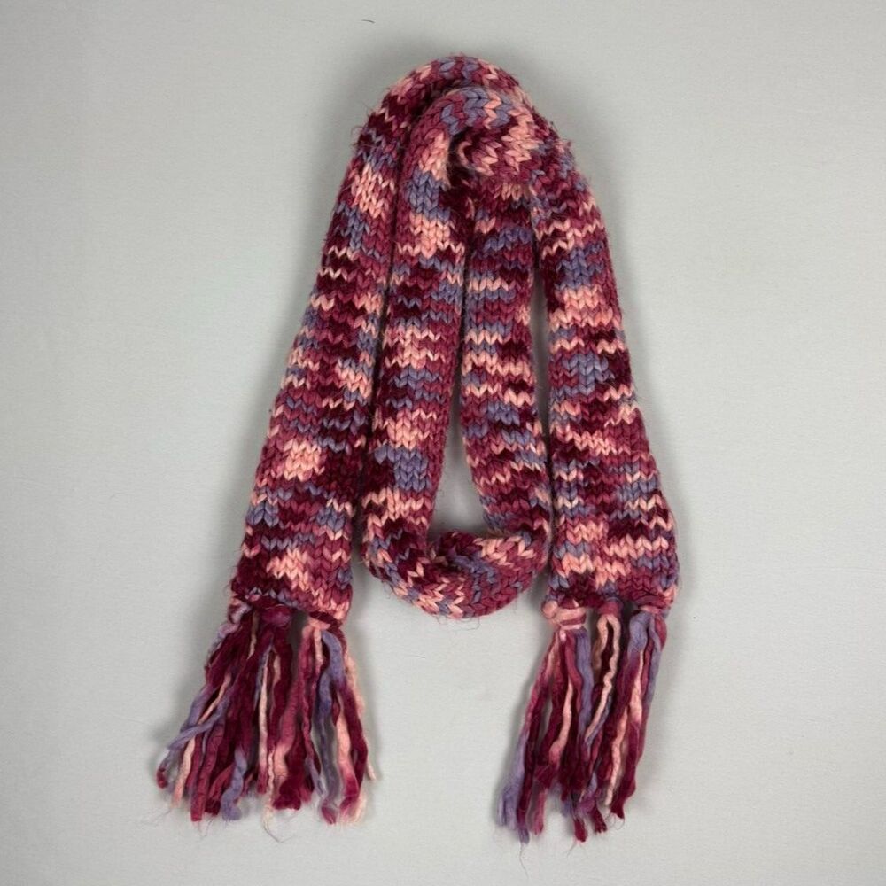 Accessories Purple & Pink Handmade Chunky Knit Crochet Scarf